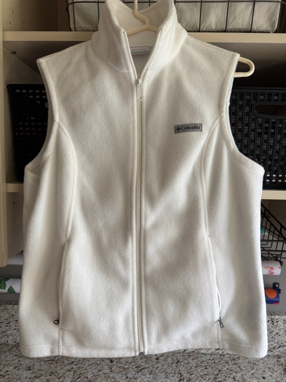 Columbia Women's White Fleece Vest - Zip Front
